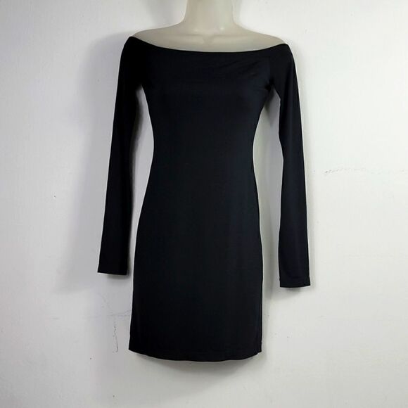 T By Alexander Wang Black Off Shoulder Dress Size XS - Picture 1 of 12